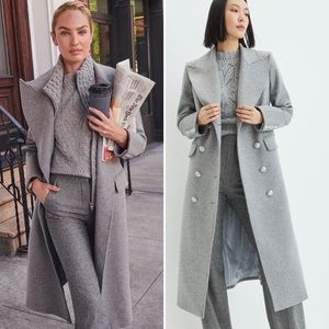 Veronica Beard Women Nalida Double-Breasted Wool Dickey Coat Size 8 NWT